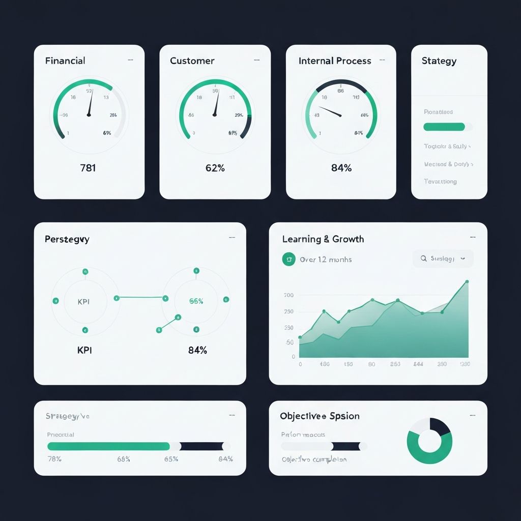 brightScoreCard balanced scorecard dashboard showing KPI tracking, strategy maps, and performance analytics